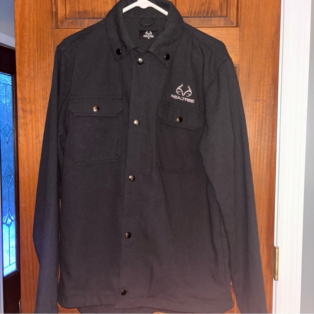 Realtree Men's Black Shirt Jacket XL